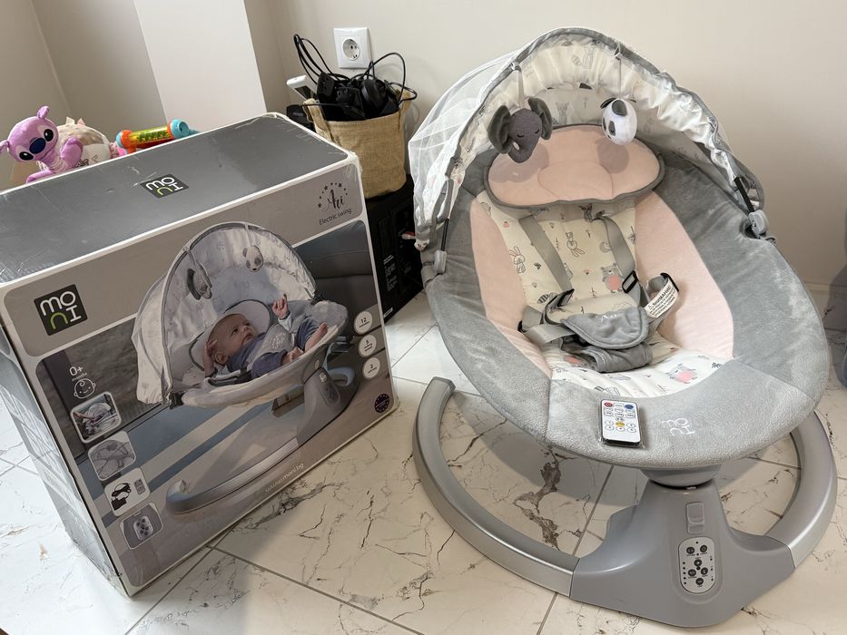 Електрическа люлка Ari розов- Мони