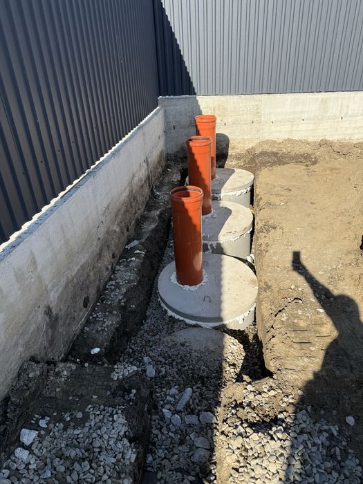 Montaj fose septice cu 3 etape de filtrare şi dren,Instalații sanitare