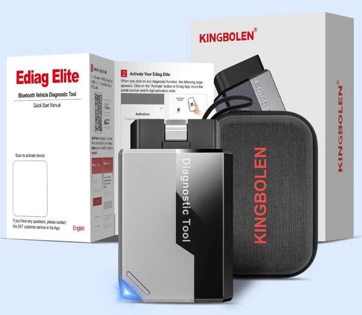KINGBOLEN EDIAG ELITE OBD2 – Професионална диагностика | CAN FD | Active Test | Доживотен лиценз