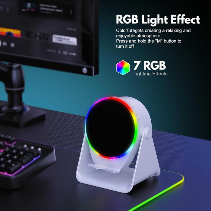 Беспроводная индукционная/bluetooth RGB колонка GIM