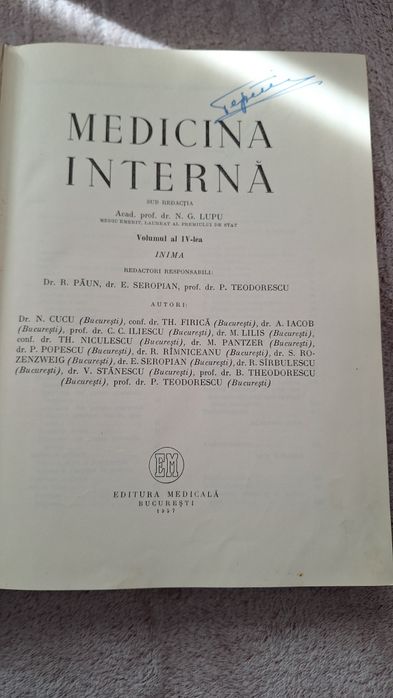 Medicina Interna, Acad. Dr. N. GH. LUPU