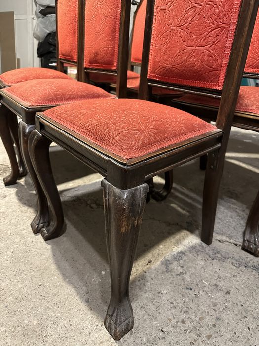 Set 6 scaune tapitate, lemn masiv