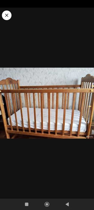 Кроватка детская с матрасом