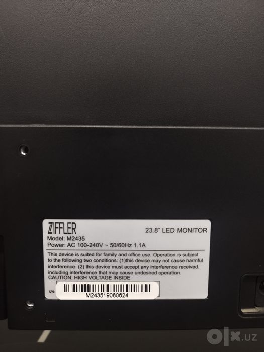 Ziffler M2435 24dyum Full HD 75hz  monitor sotiladi