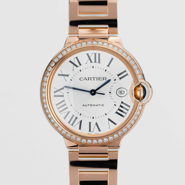 Cartier Ballon Bleu de Cartier 18 Kt Rose gold 40 mm Diamond bezel