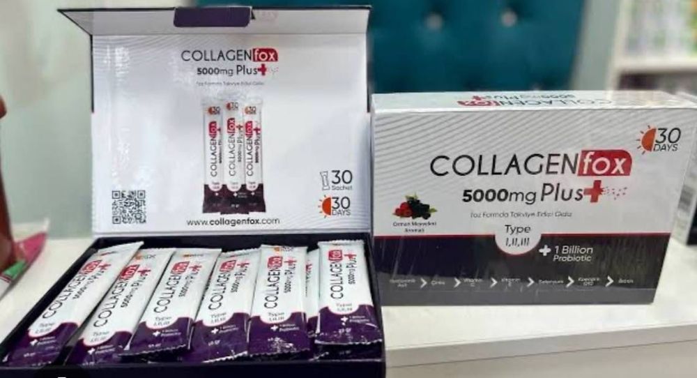 Collagen Fox 5000mg Plus типа I, II, III и 1 миллиард пробиотиков