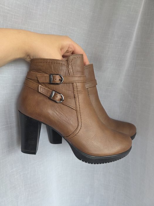 Botine Tamaris cu toc inalt din piele