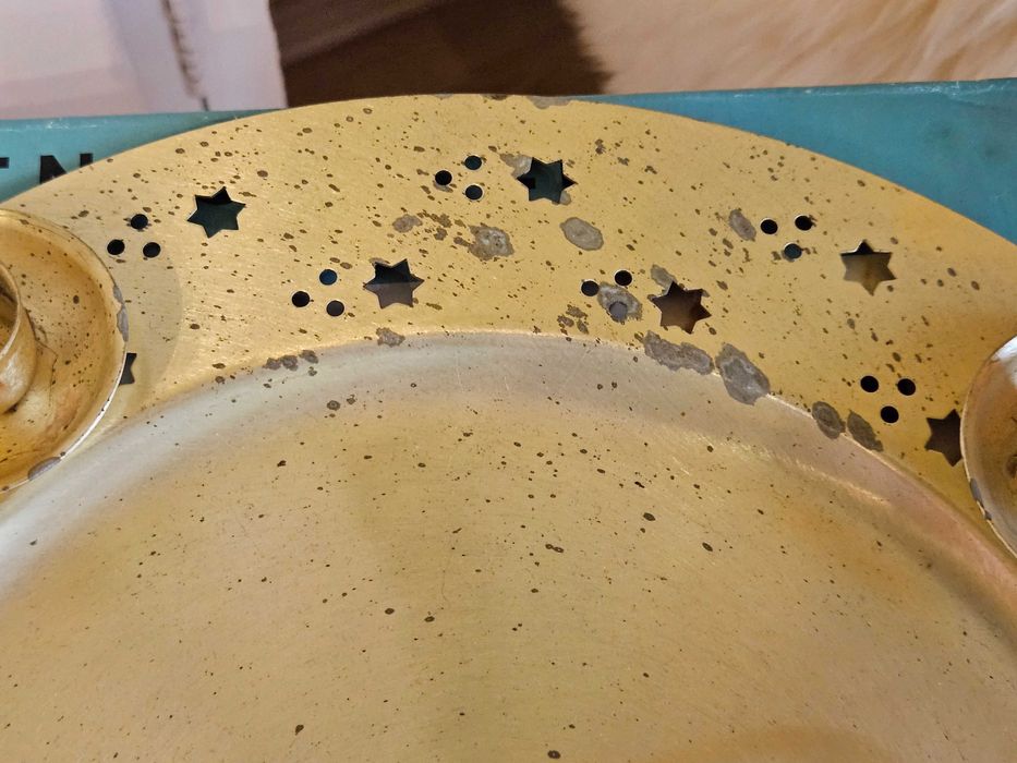 Farfurie de Advent pentru 4 lumanari de Craciun