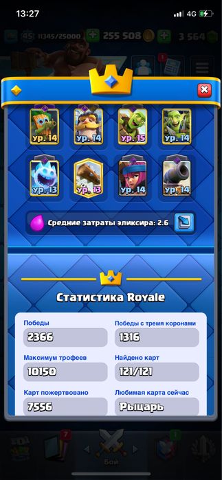 Продам клеш акк 10к кубков