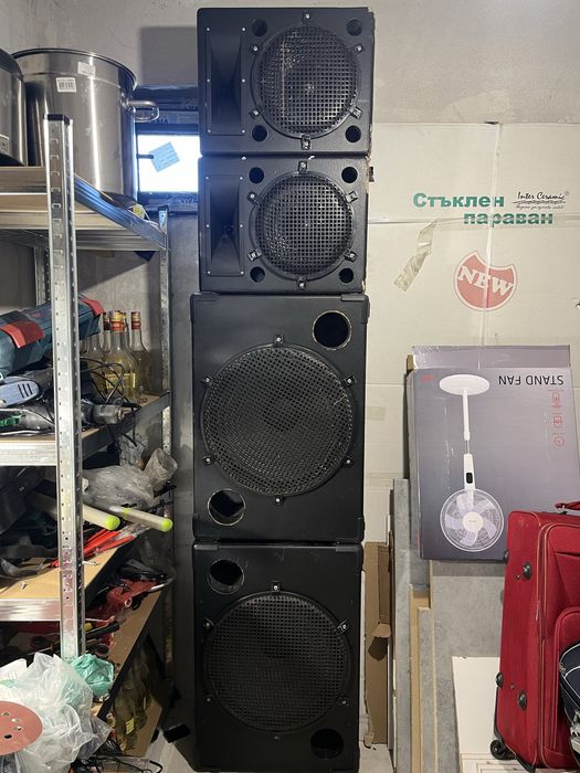Комплект пасивни баси 18" 2бр пасивни топове 2бр 12" стъпало и мишпулт