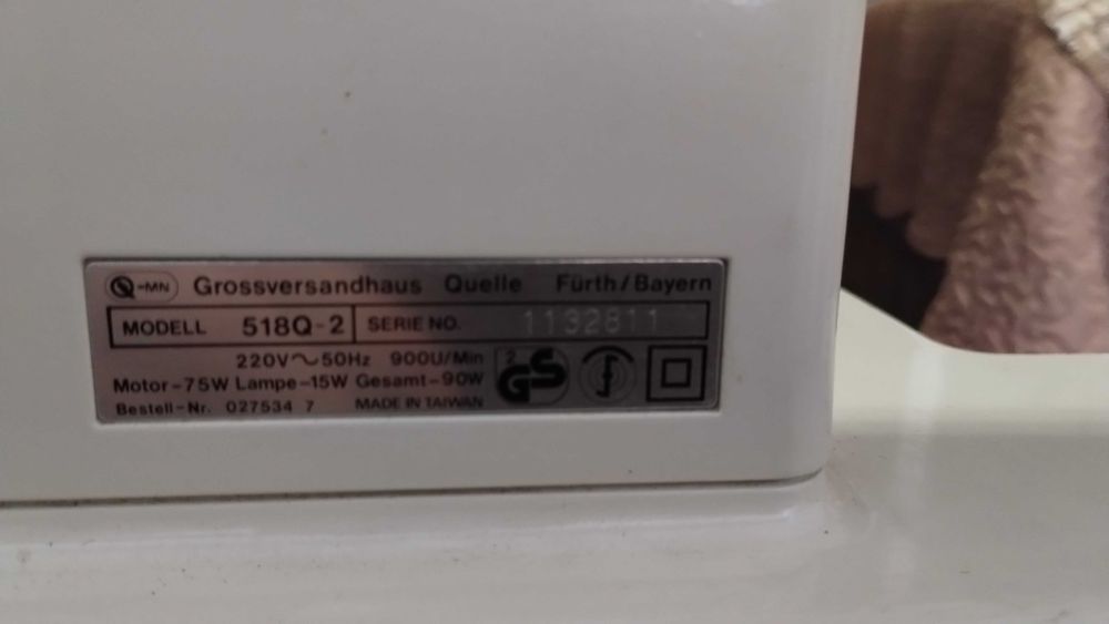 Masina de cusut electrica Privileg SUPER NUTZSTICH Made in Taiwan