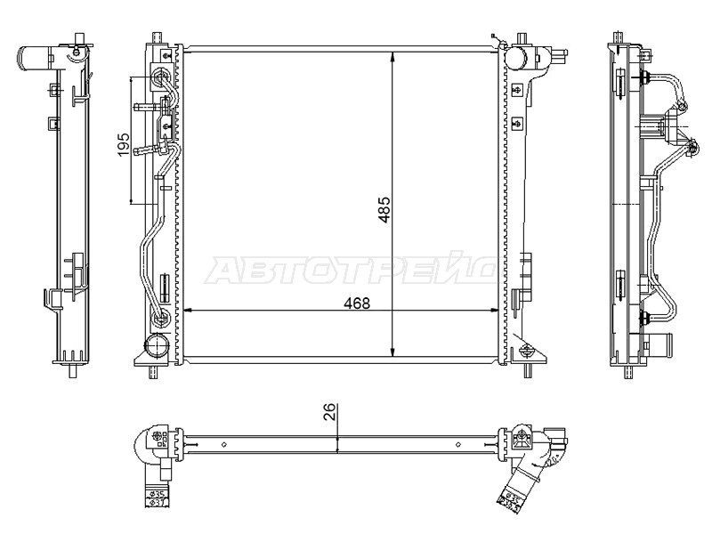 Радиатор Kia Sportage