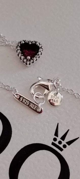 Set Nou Pandora Moments Heart Red Silver S925 Ale