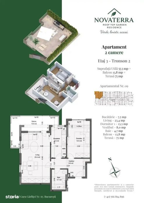 Apartament 2 Camere Decomandat Theodor Pallady Terasa Metrou Teclu