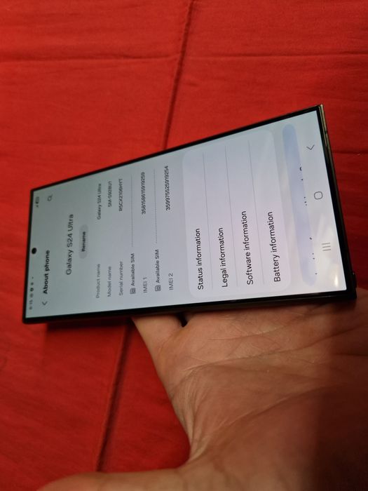 -Samsung S24 Ultra, ca Nou, 256Gb, 12Ram, ireprosabil, stare perfecta,