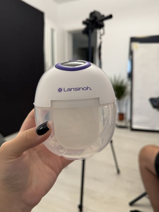 Pompă de sân electrică, hands free, portabilă, Lansinoh