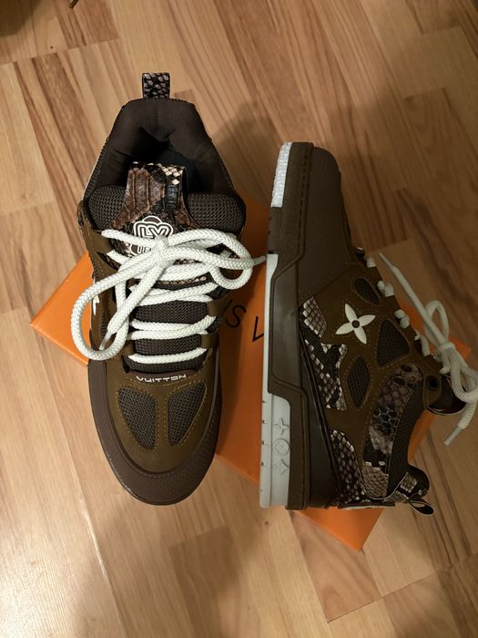 Louis Vuitton Skate Snake Sking Mocha Adidasi