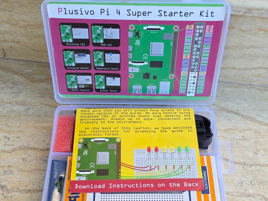Kit Plusivo Pi 4 Super Starter Kit + Raspberry Pi 4GB RAM + card 32GB