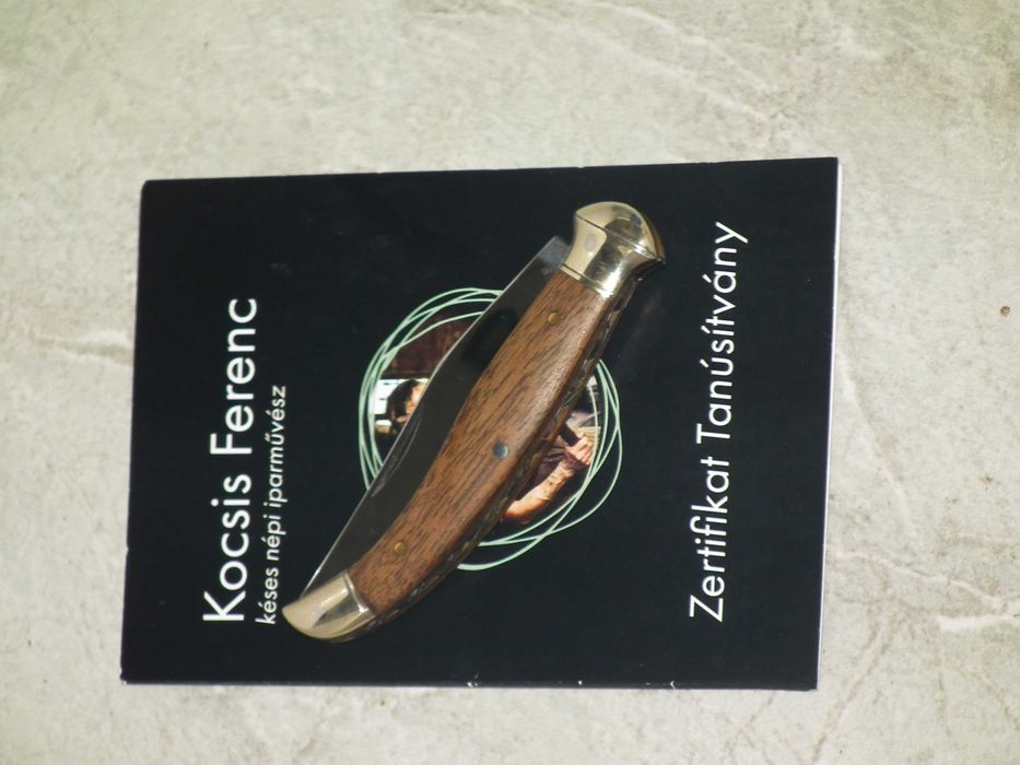 Briceag traditional maghiar Fejesgörbe cu certificat mester Kocsis Ferenc arc decorat