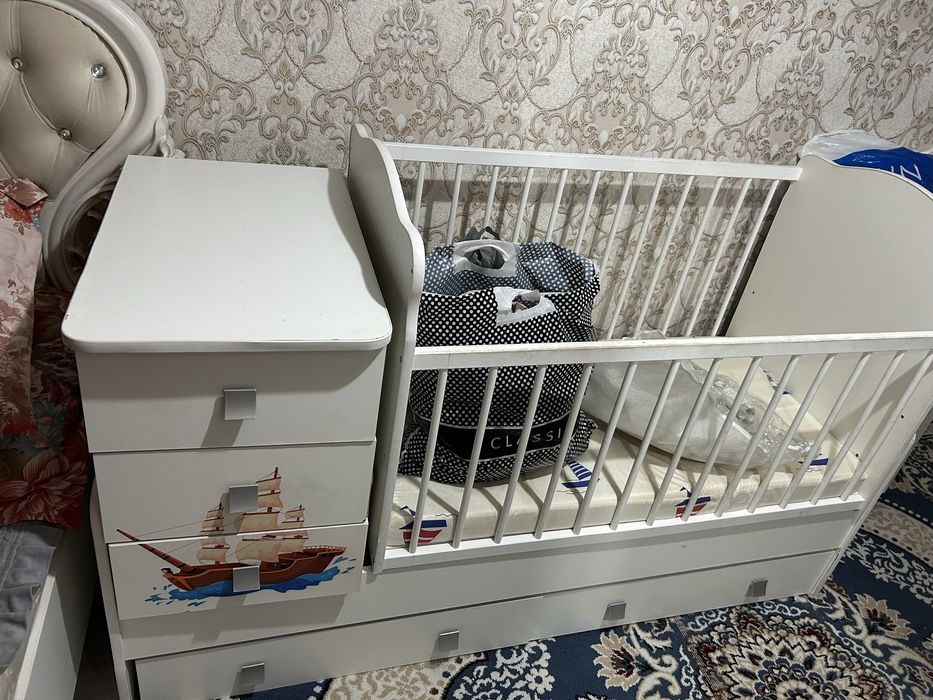 Манеж детский с тумбой