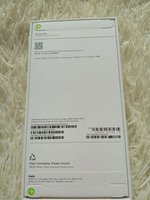 Абсолютно новый айфон 17 Pro , 256 Гб