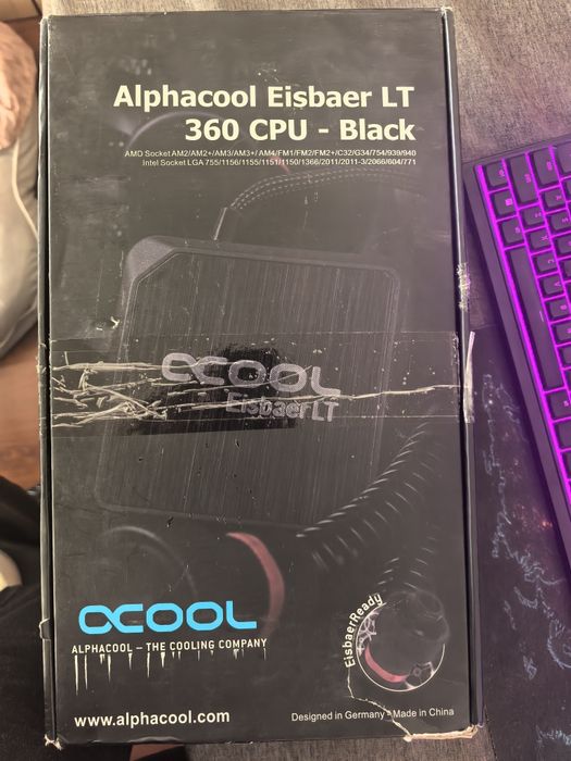 Водно Охлаждане - Alphacool Eisbaer LT 360 CPU - Black