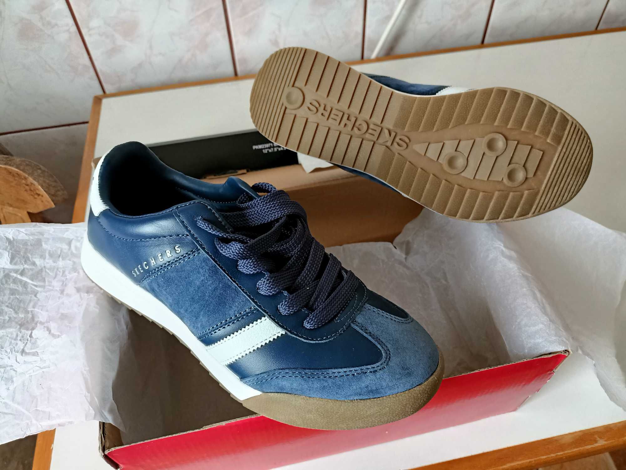 Skechers Street Los Angeles ZINGER SCOBIE culoare blue navy Moreni OLX.ro