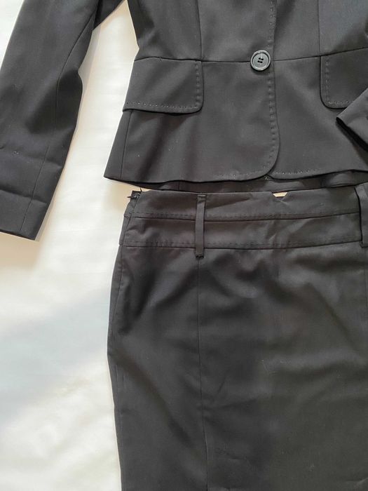 Costum dama, Mango, 36, negru, fusta/ sacou