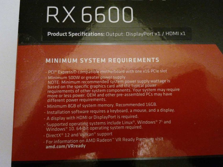 Видеокарта SAPHIRE RX 6600 8Gb