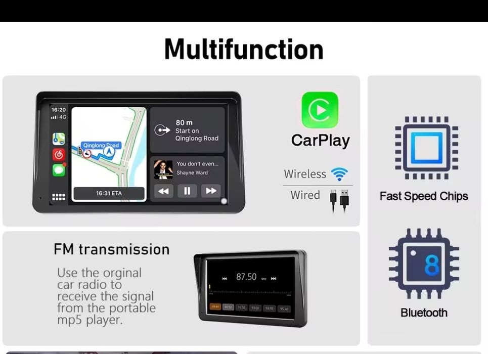 Carplay auto  ecran 7 inch