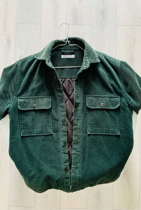 Geacă Zara bărbați M, Premium, Verde Diamond, interior confortabil