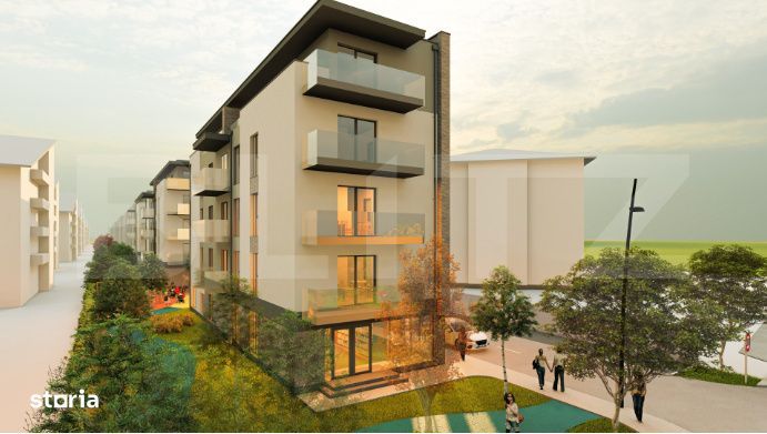 Apartament 2 camere, 43.11 mp, finisat nou, etajul 2, garaj, zona Ceta