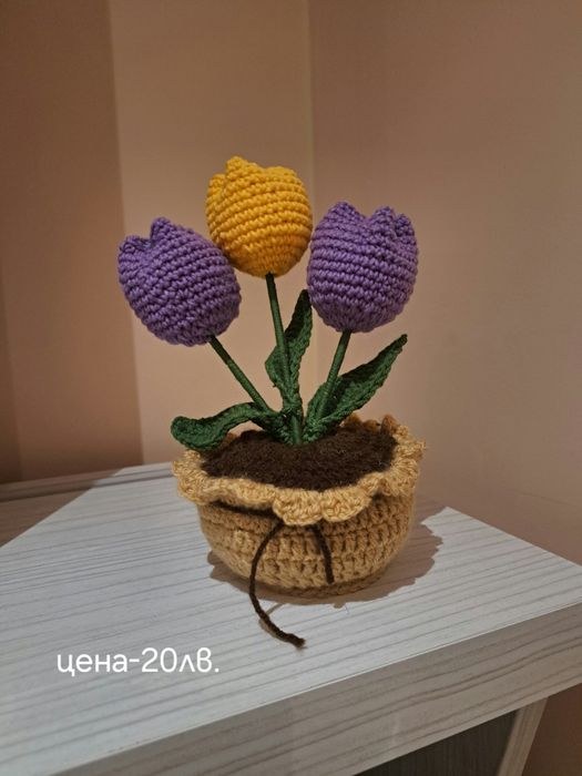 Плетени саксийки с лаленца