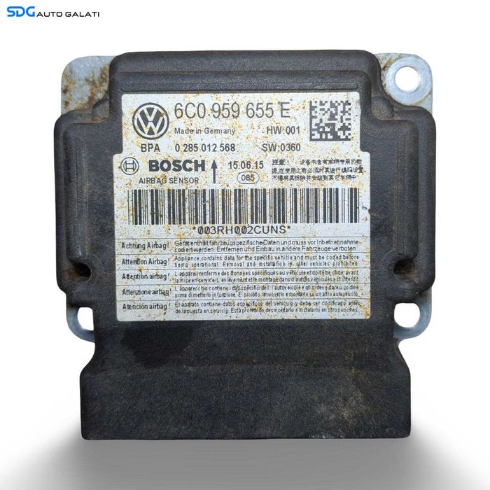Unitate Modul Calculator Control Airbag Volkswagen Polo 6R 2010 - 2014 Cod 6C0959655E 0285012568 [L9346]