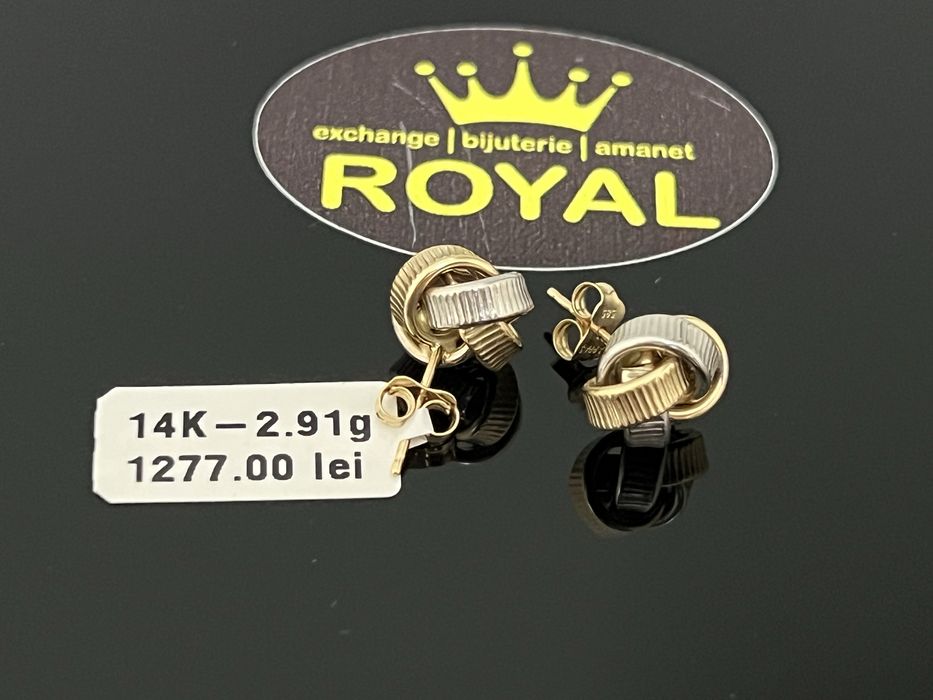 Bijuteria Royal CB : Cercei dama aur 14k 585  2,91 gr