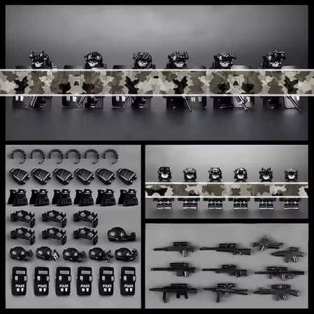 Set 24 figurine soldati tip Lego cu accesorii