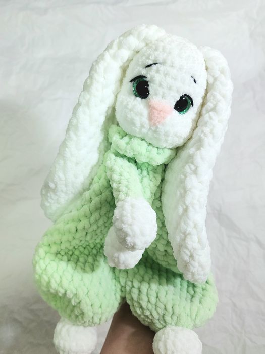 Зайчик комфортер, плюшевый, тактильная игрушка для засыпания