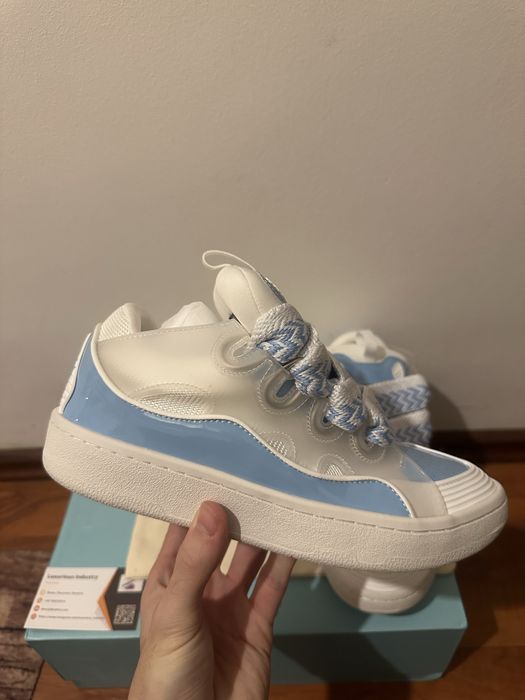 Lanvin Leather Curb Baby Blue