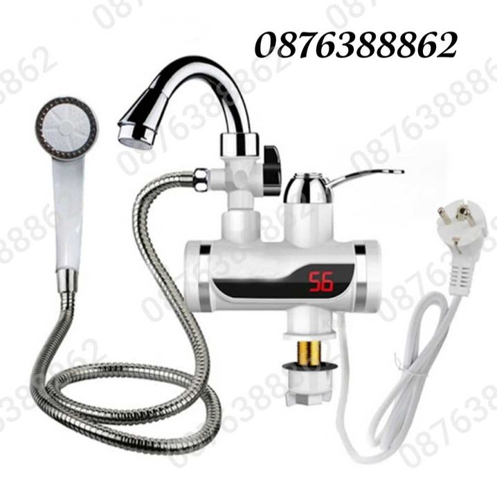 Смесител за вода с нагревател за мигновено загряване 3000W +ДУШ