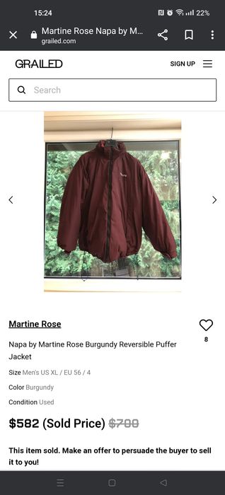 Geaca Napapijri by Martine Rose Puffer Marime L-XL Nouă(Baggy fit)
