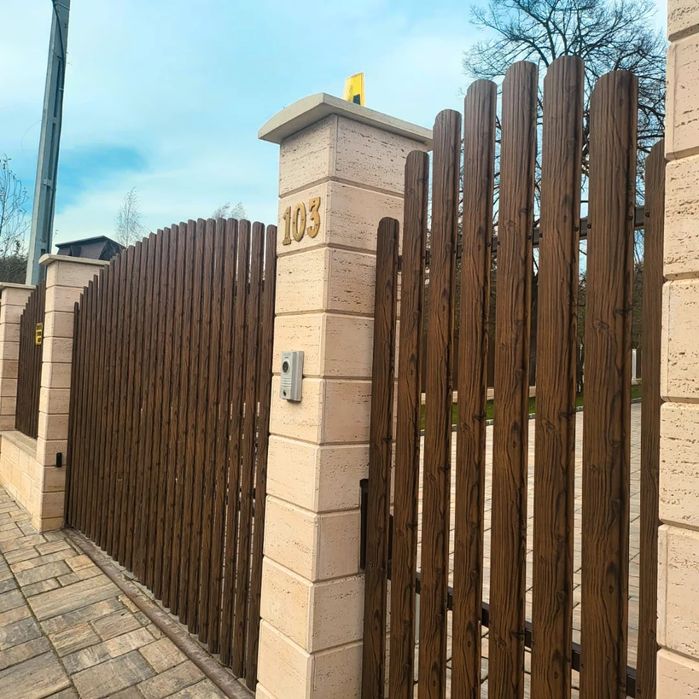 Garduri din panou stil jaluzele, din sipca metalica, tabla, plasa, BCA