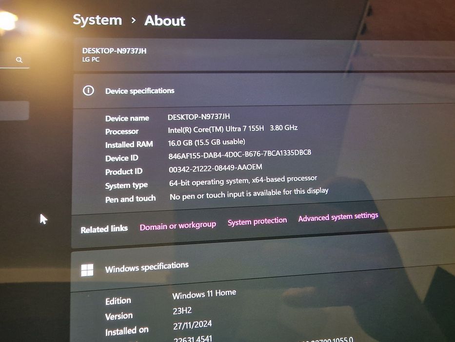 LG Gram Laptop Oled i7 ultra slim 16GB Ram 16inch