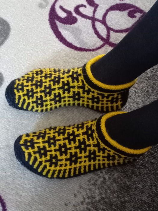 Вязанные тапочки-носочки