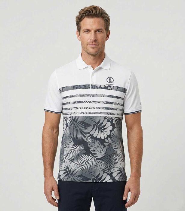 Bogner Floral Polo - Oригинална мъжка тениска с яка р-р 52 / L