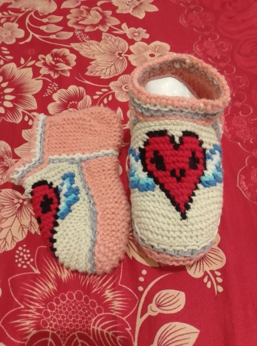 Вязанные носки следки