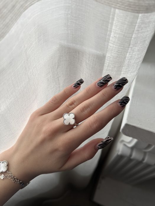 Van Cleef. Серебро. Серьги. Кольцо