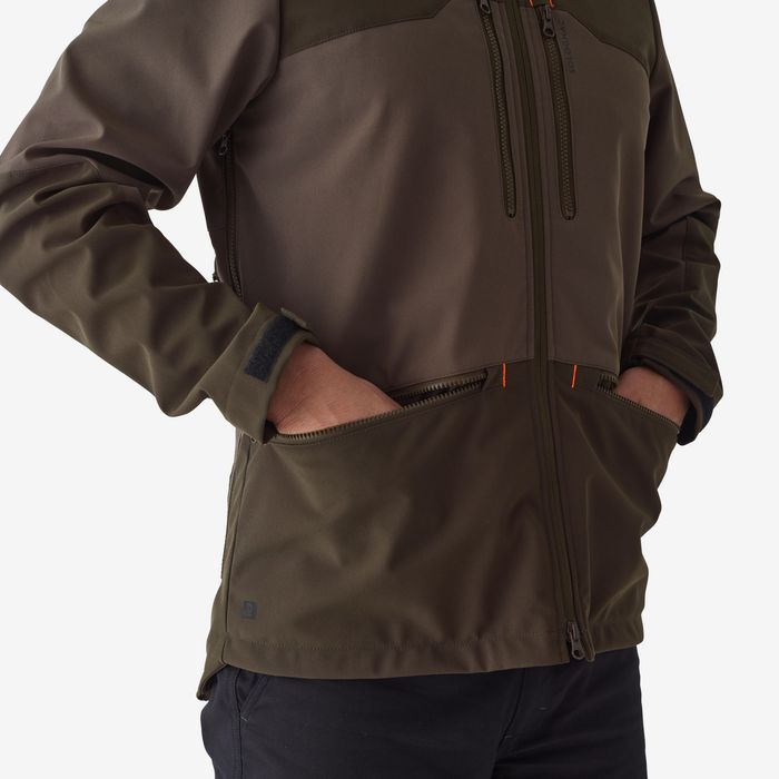 Geacă 500 Softshell Maro Bărbați - LARGE - produs resigilat Decathlon