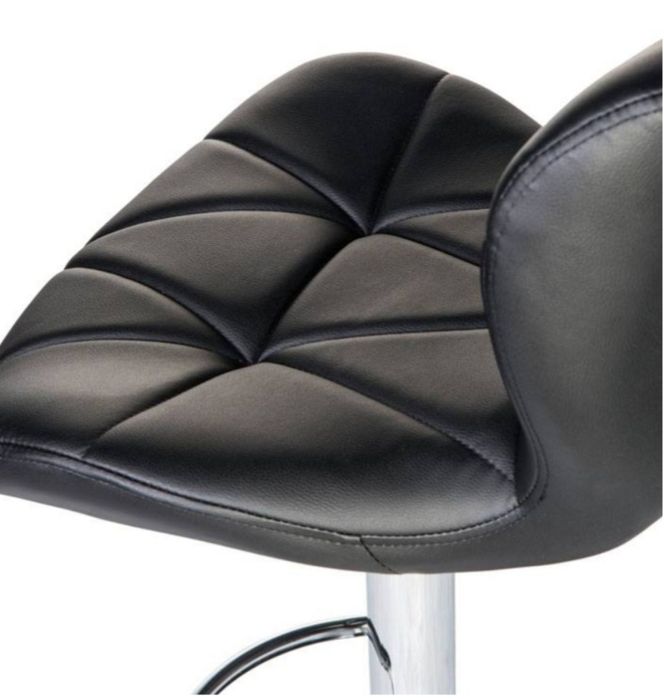 Барный стул черный, искусственная кожа