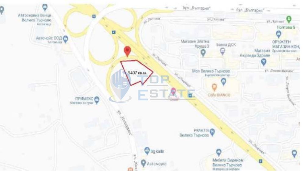 Продава се Парцел в Велико Търново, Промишлена зона - Запад - 5407 кв.м за 180 €/кв.м - Снимка #3