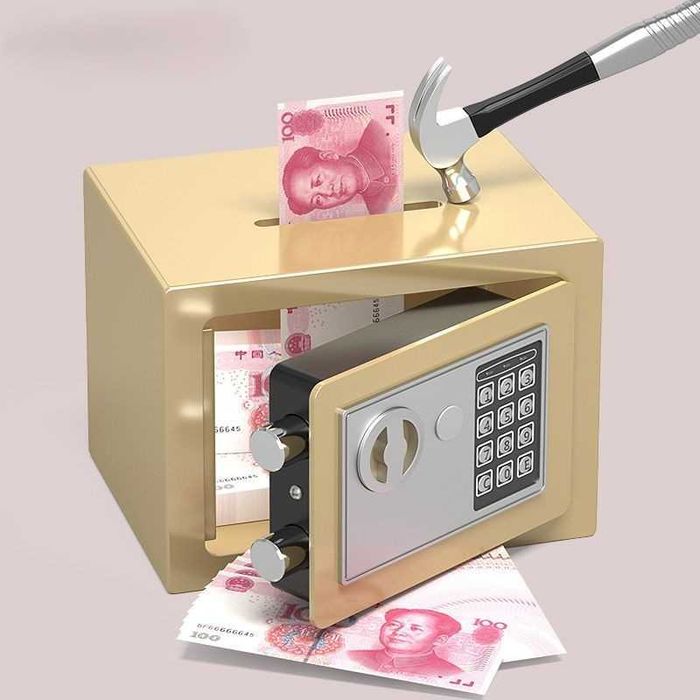 Mini сейф / Uy va ofis / Kod + Kalit / Metall / Barmoq izi / Smart